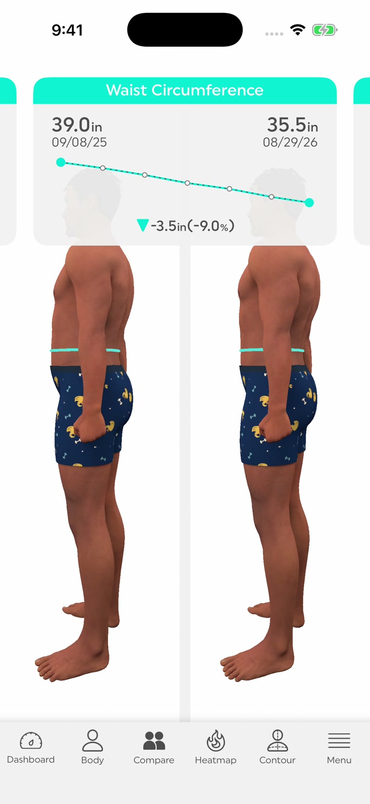 Waist / 39.0 to 35.5 in